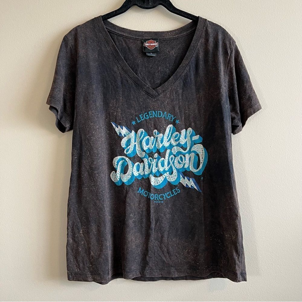 ✨ Harley Davidson Women’s Black Brown South Dakota Top Large